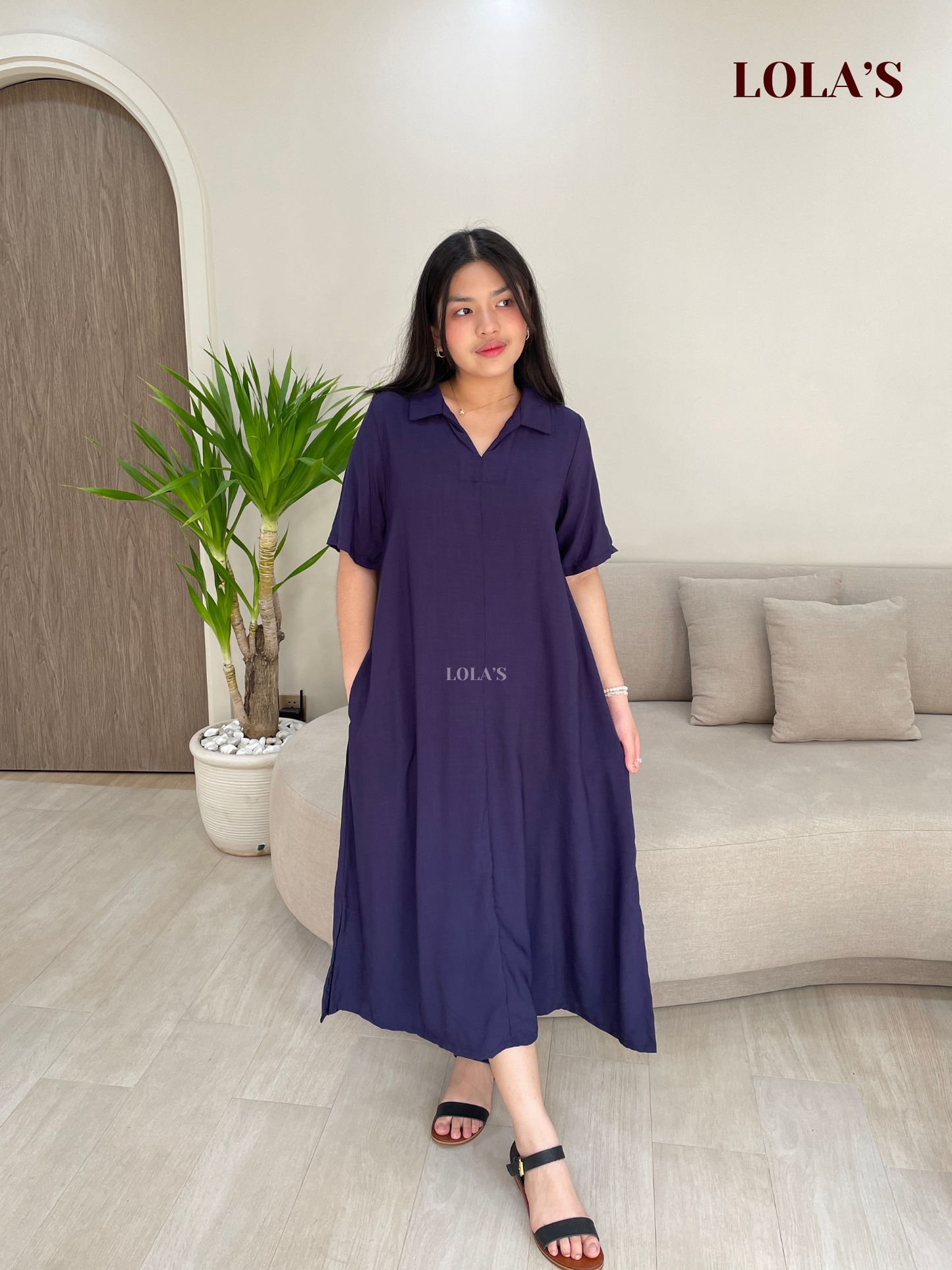 Camille Dress (Navy Blue)