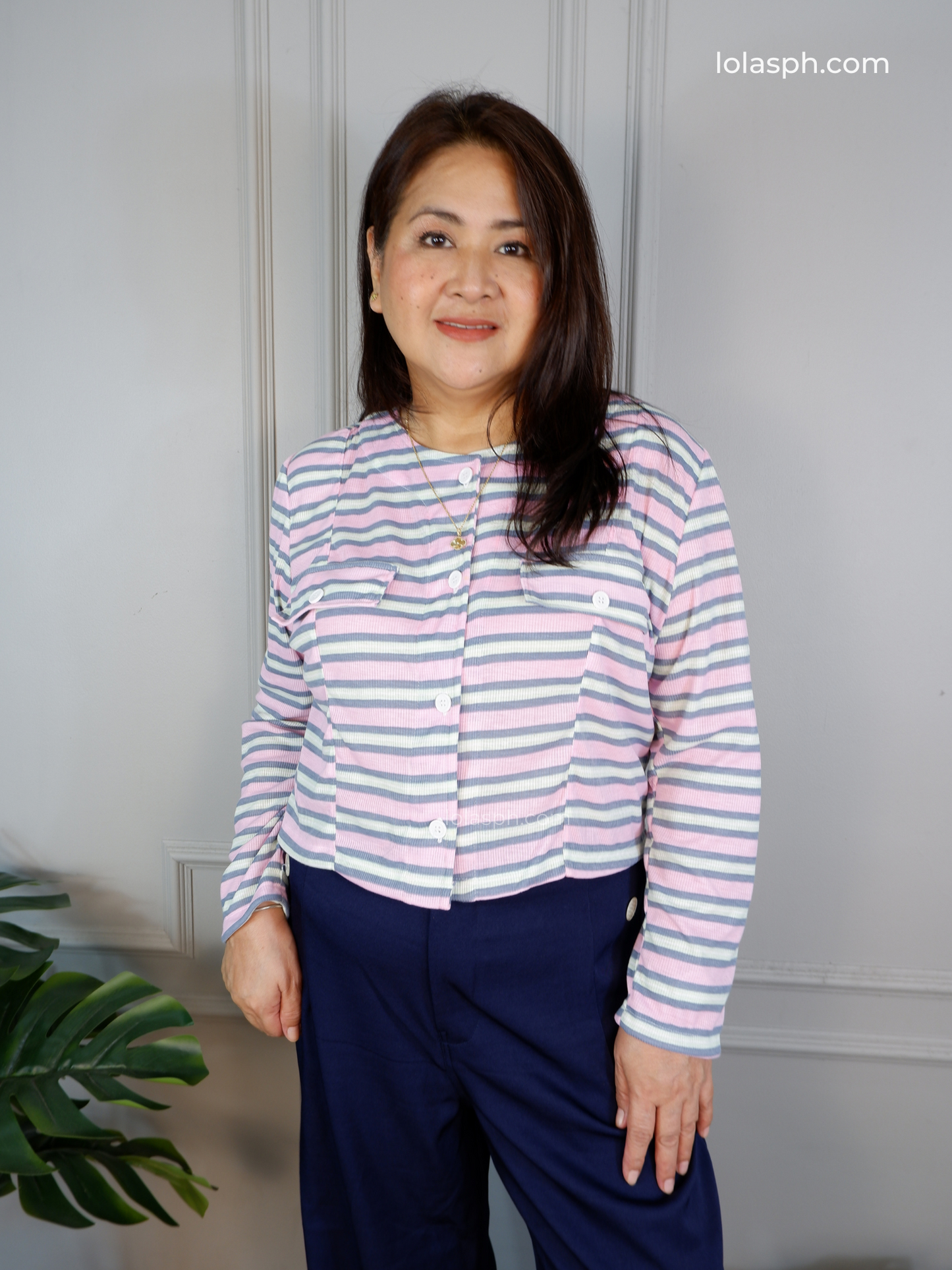 Angela Top (Pastel Stripes)