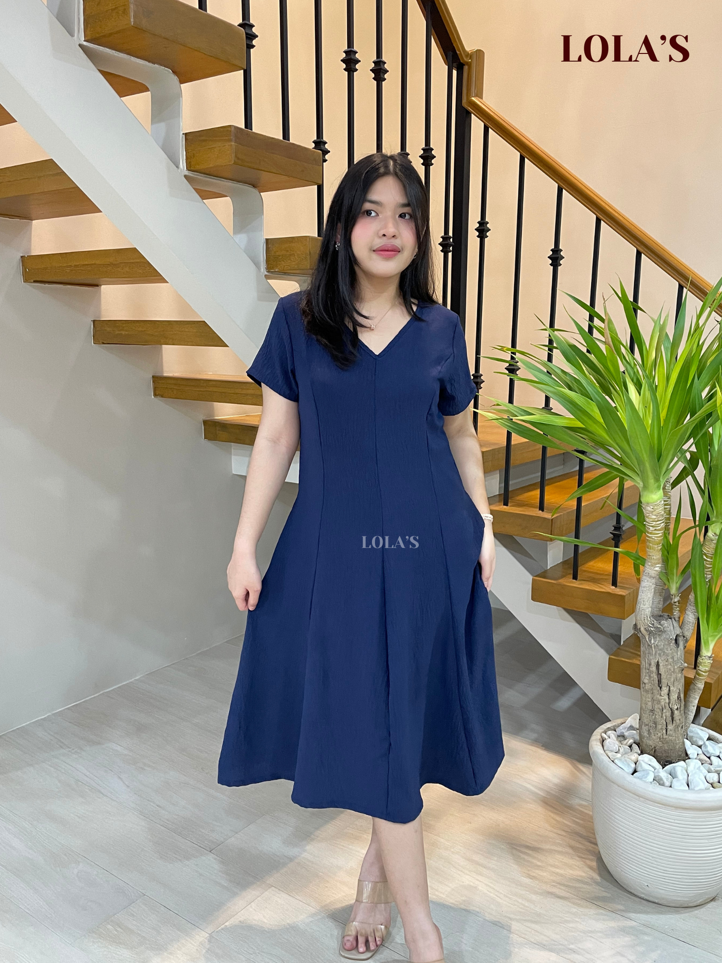 Reema Dress (Navy Blue)