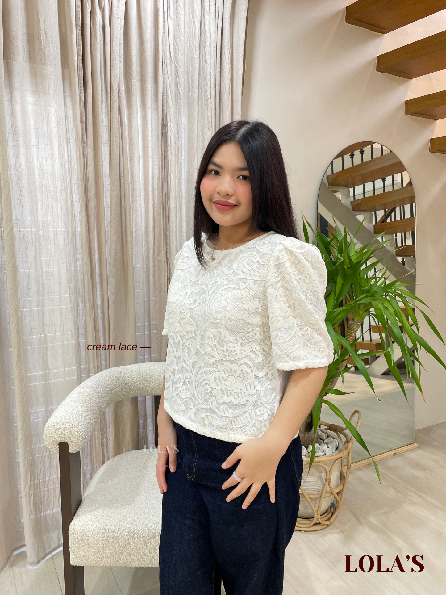 Vivian Top (Cream Lace)