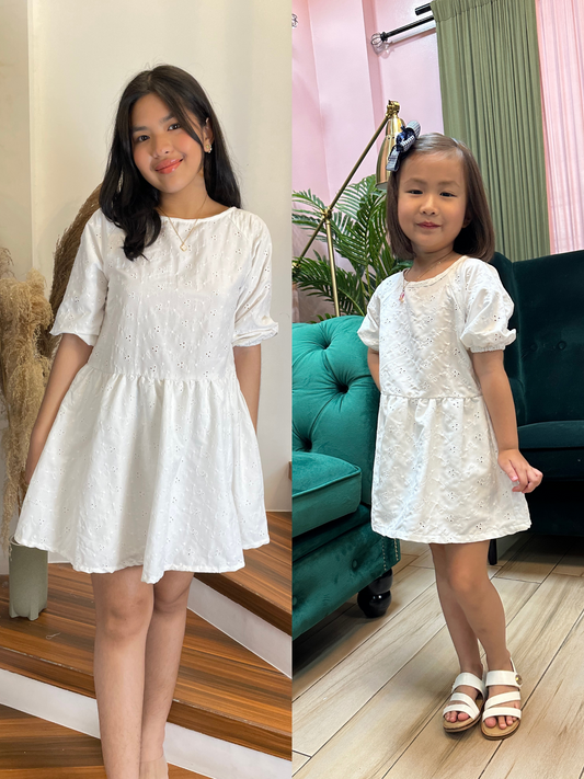 Blythe Dress- Andrea Kids (White Eyelet)