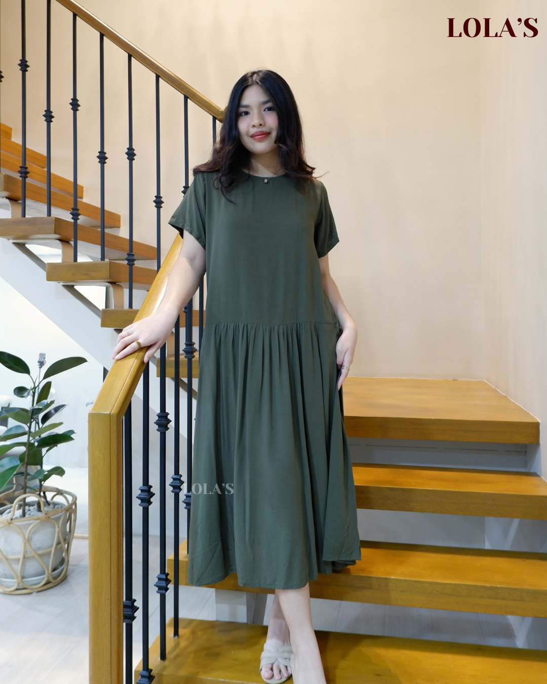 Mina Dress (Army Green)