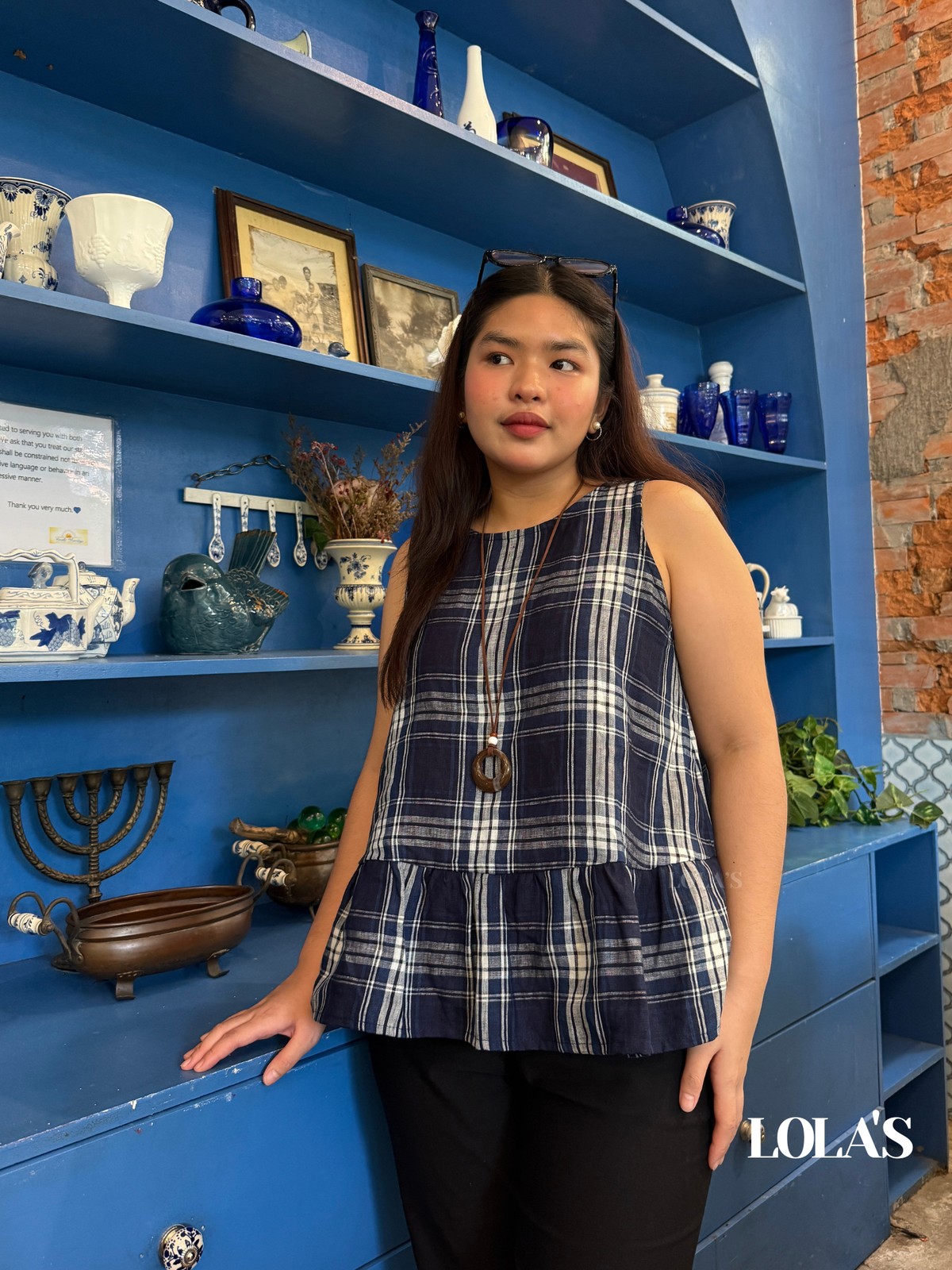Wena Top (Midnight Plaid)