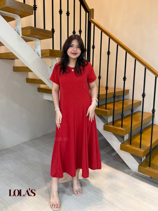 Kathleen Dress  (Cherry)