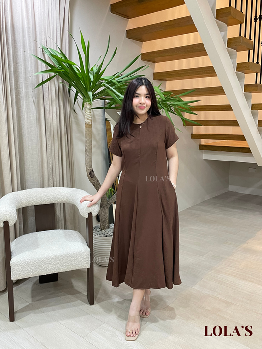 Kathleen Dress (Dark Brown)