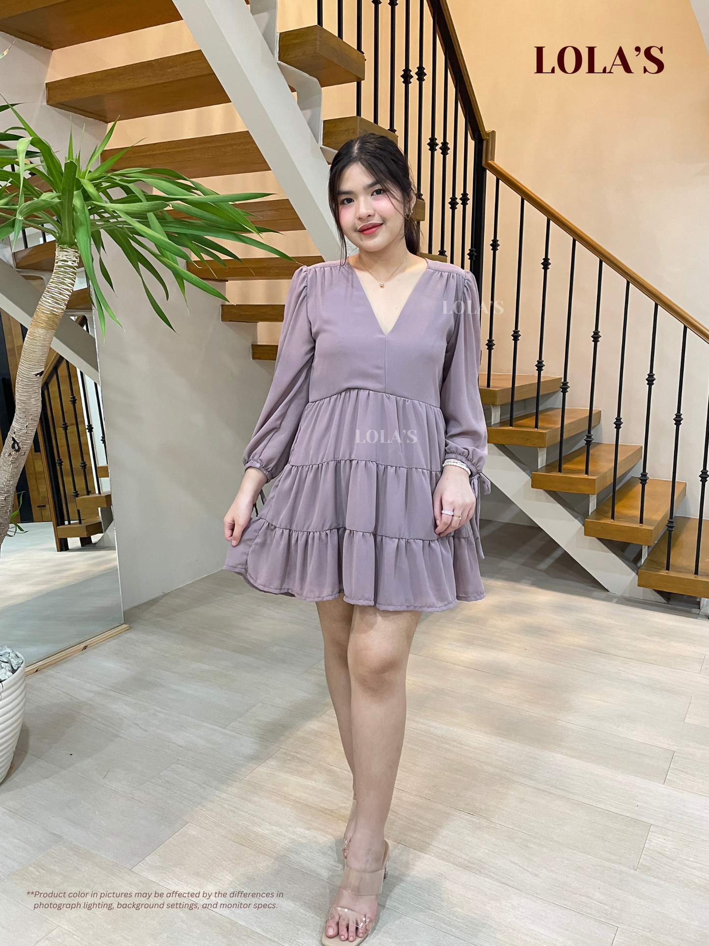 Monina Dress (Warm Taupe)