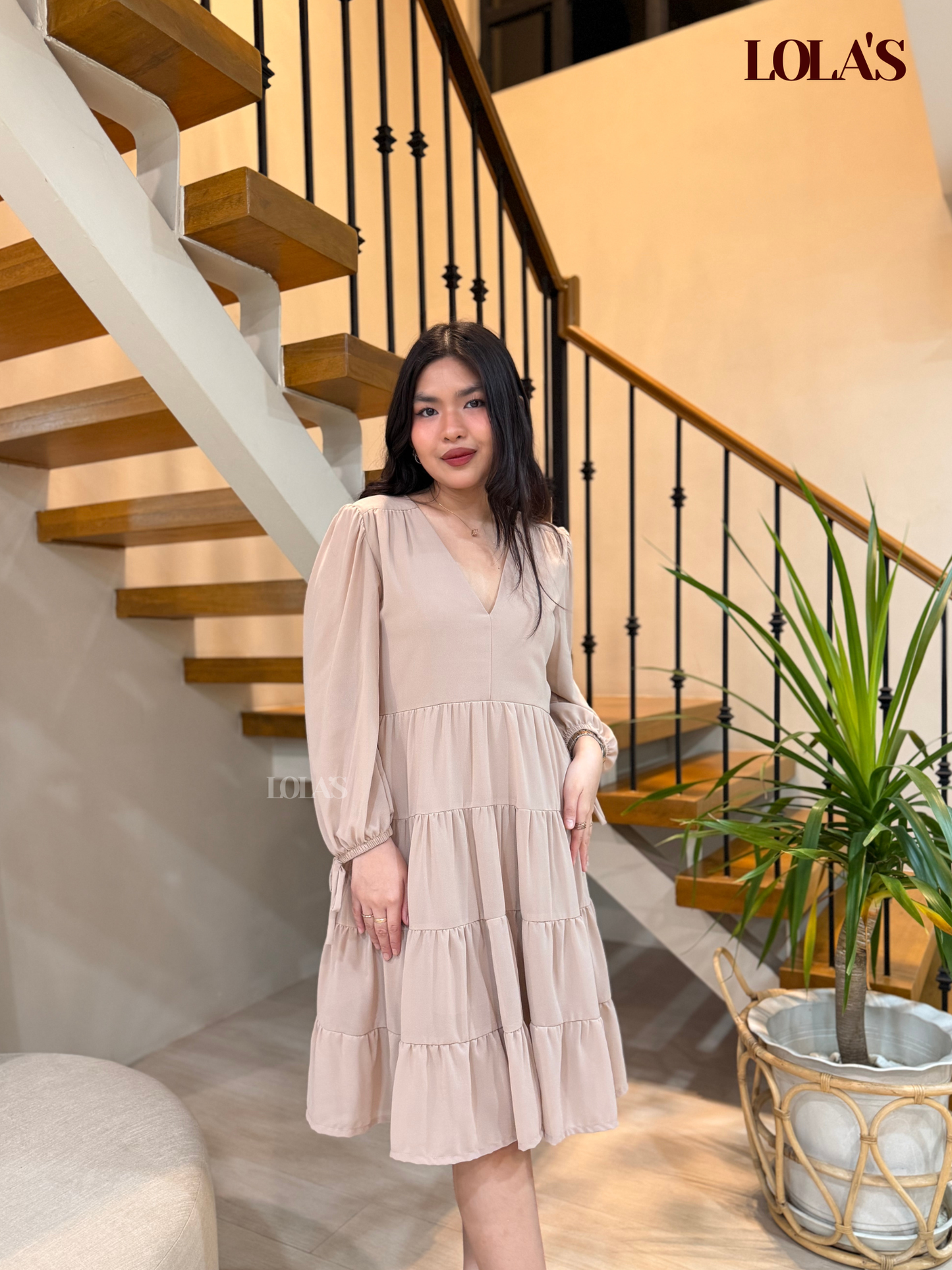 Diana Dress (Light Taupe)