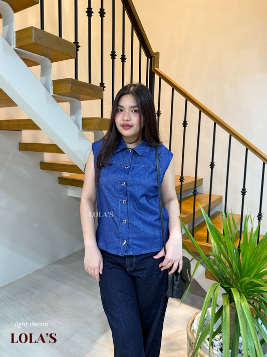 Kat Top (Light Denim)