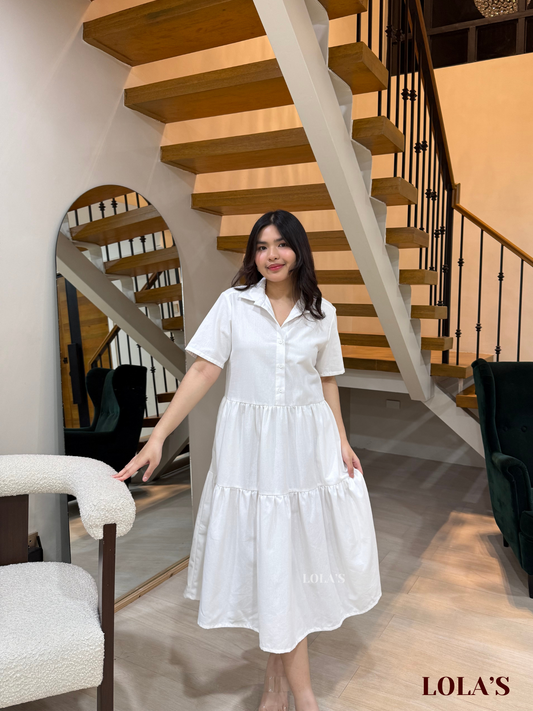 Emily Dress (White Linen)