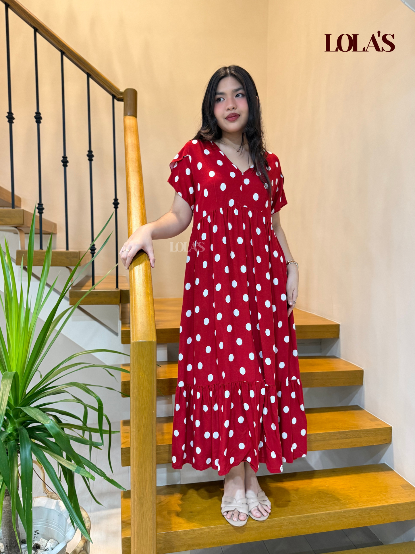 Jane Dress (Red Dots)
