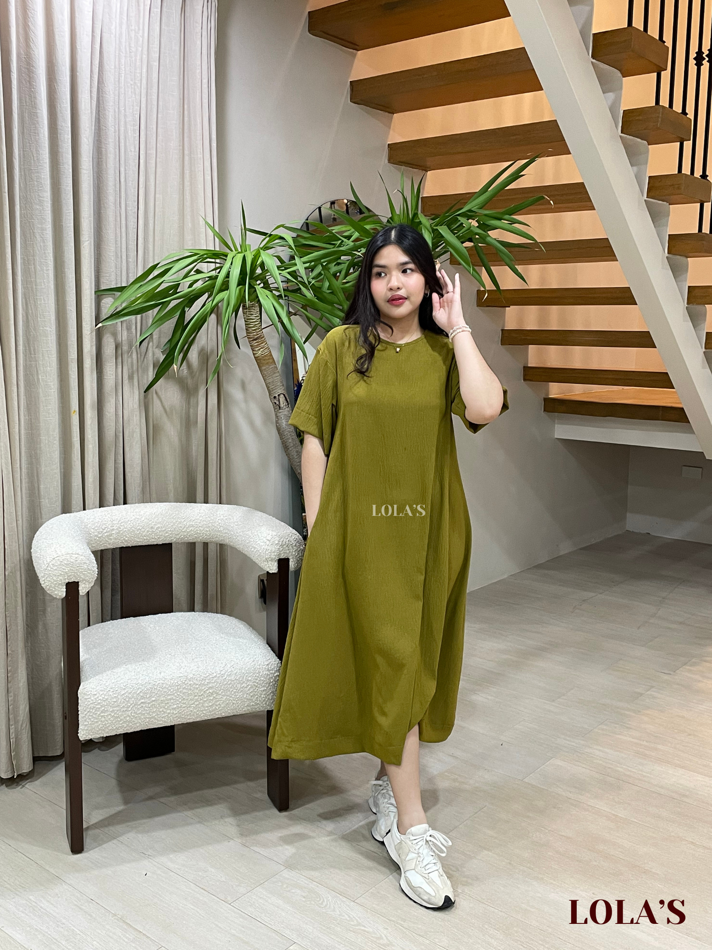 Luna Dress (Olive)