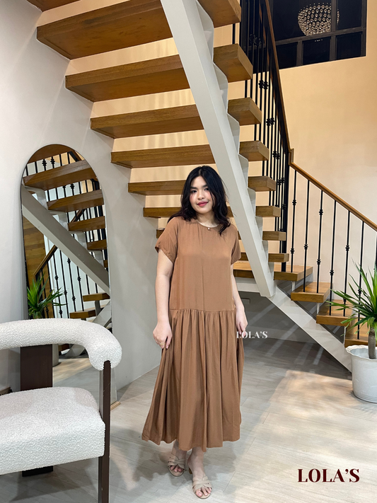 Mina Dress (Tan Brown)