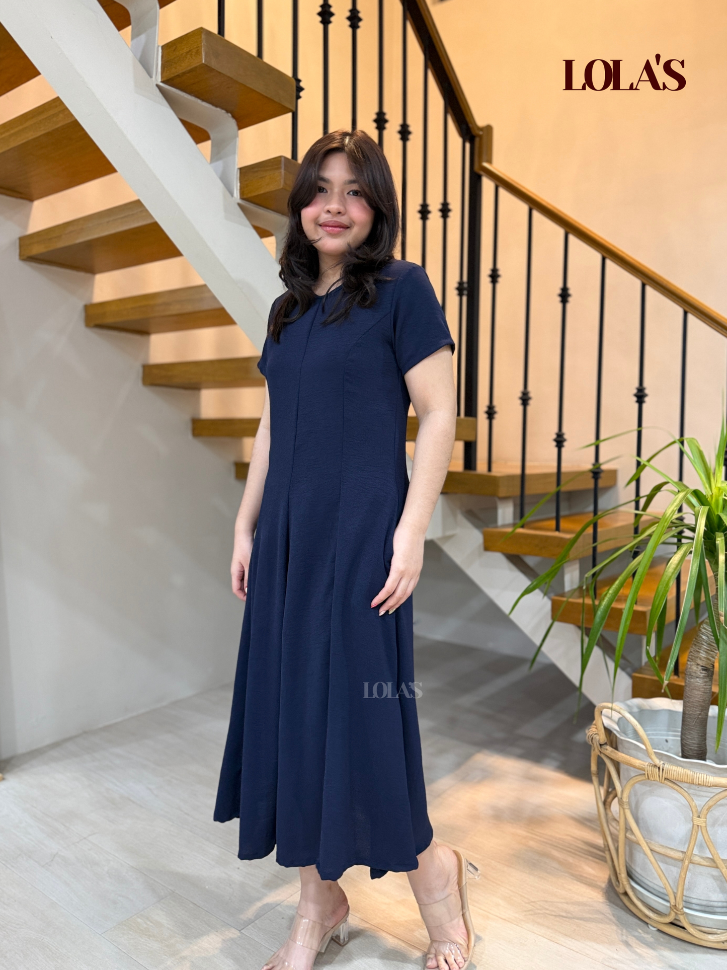 Kathleen Dress (Navy Blue)