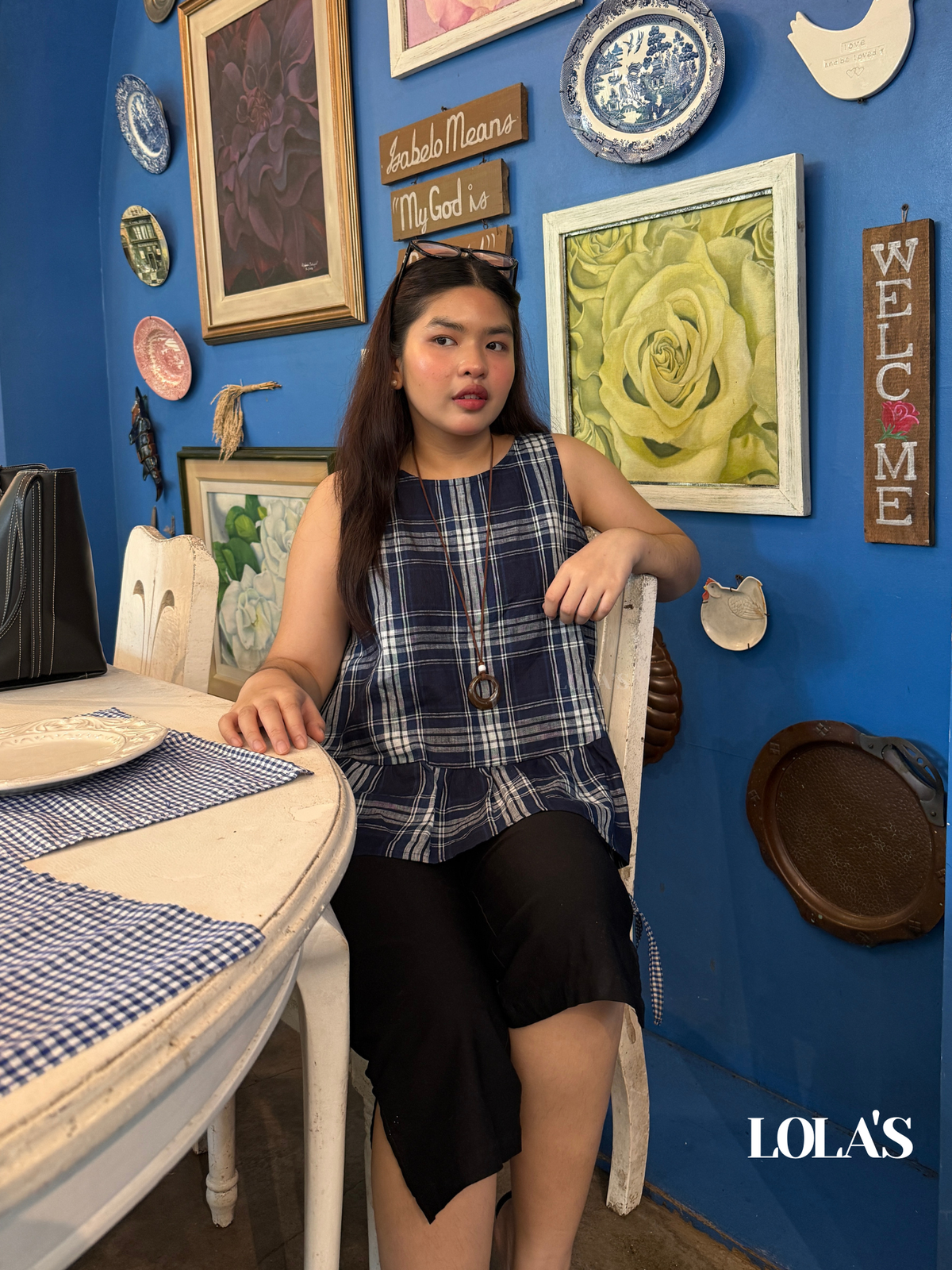 Wena Top (Midnight Plaid)