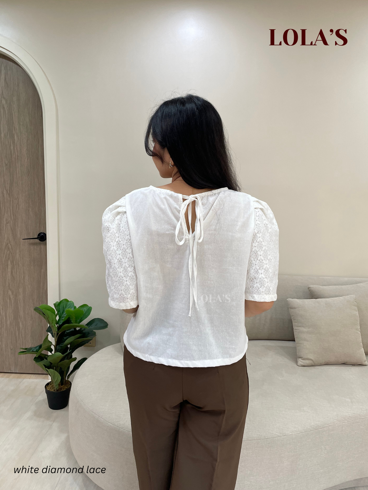 Vivian Top (White Diamond Lace)