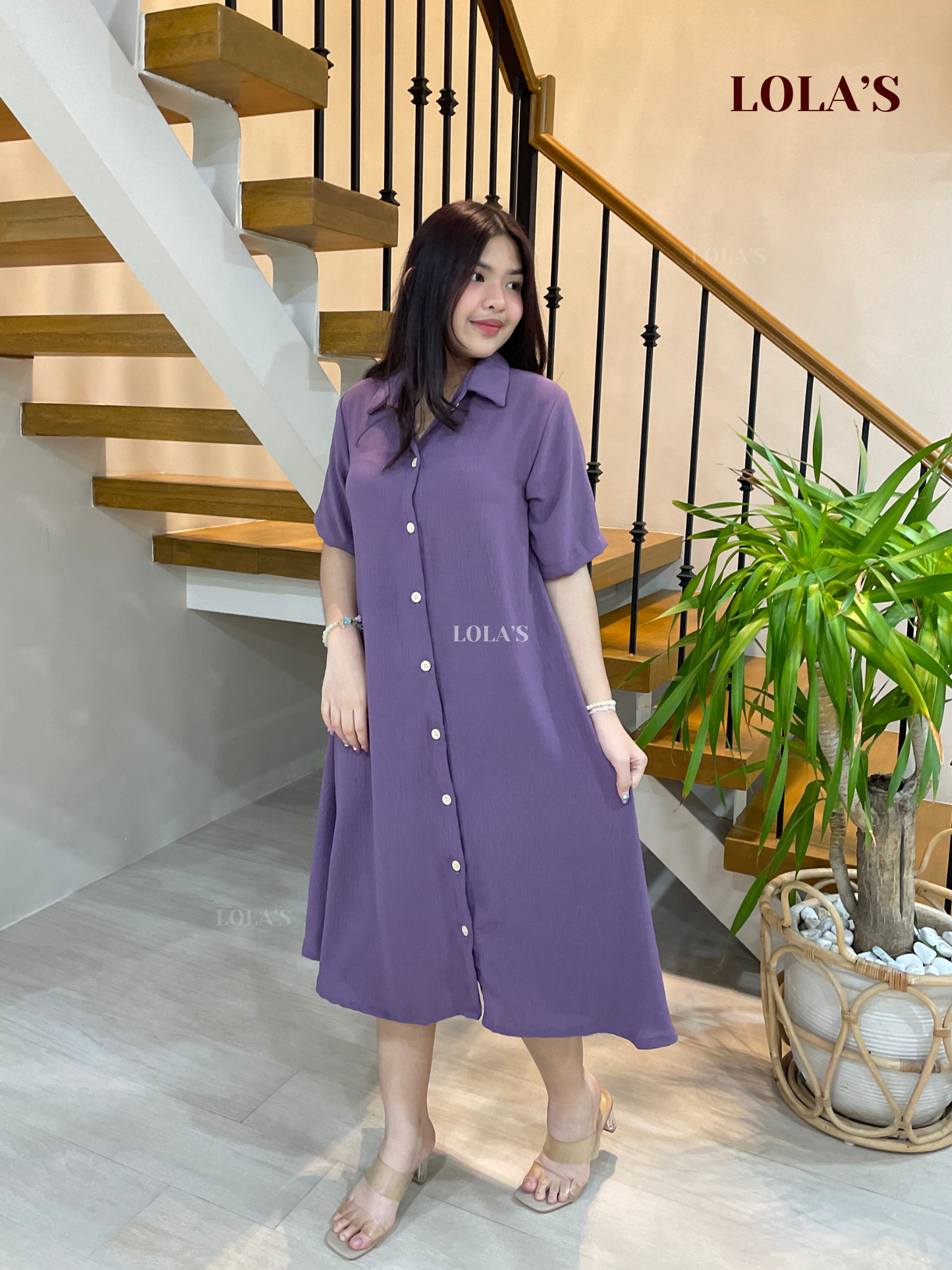 Alexa Polo Dress (Dark Purple)