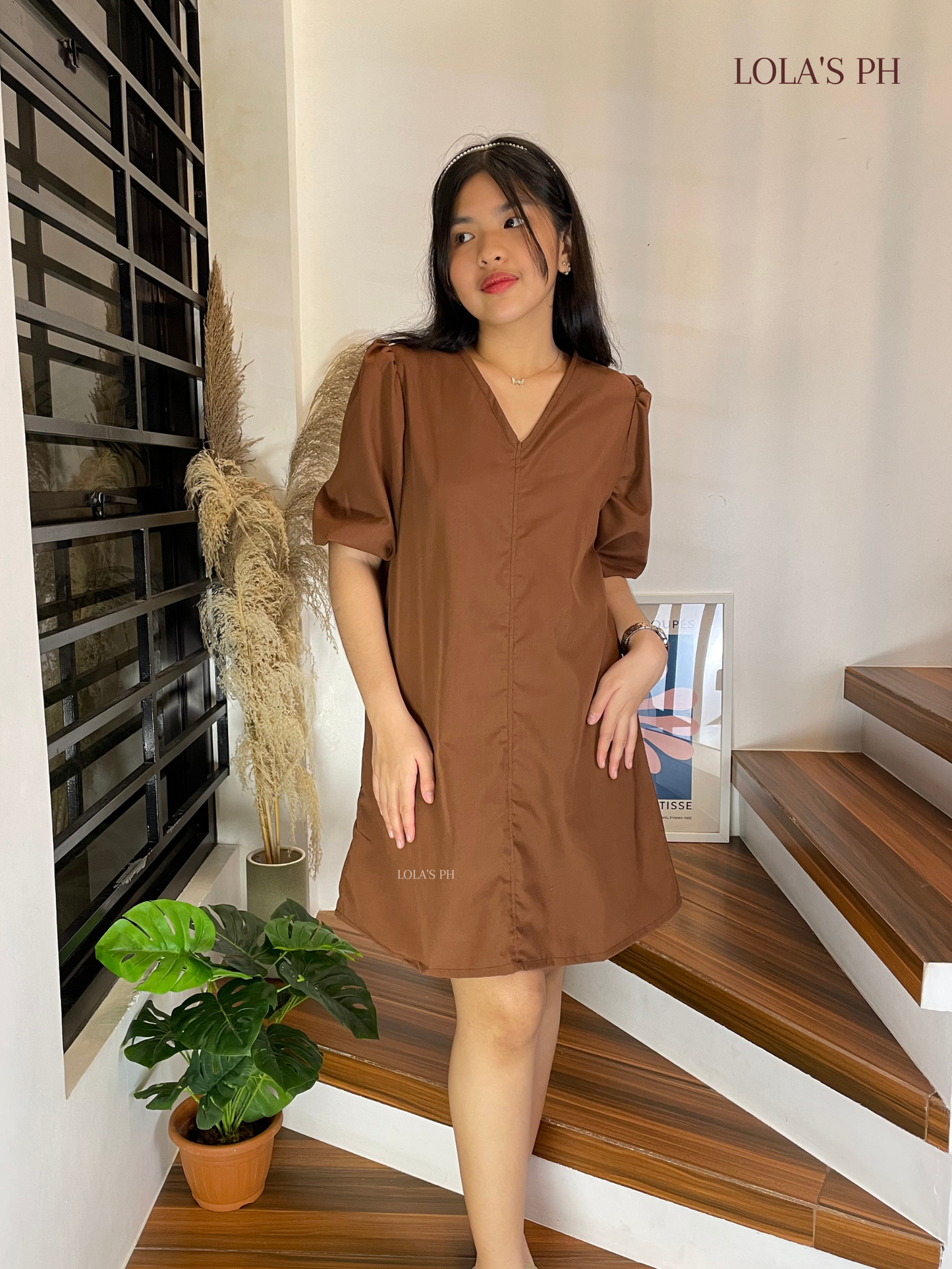 Rochelle Dress (Brown)