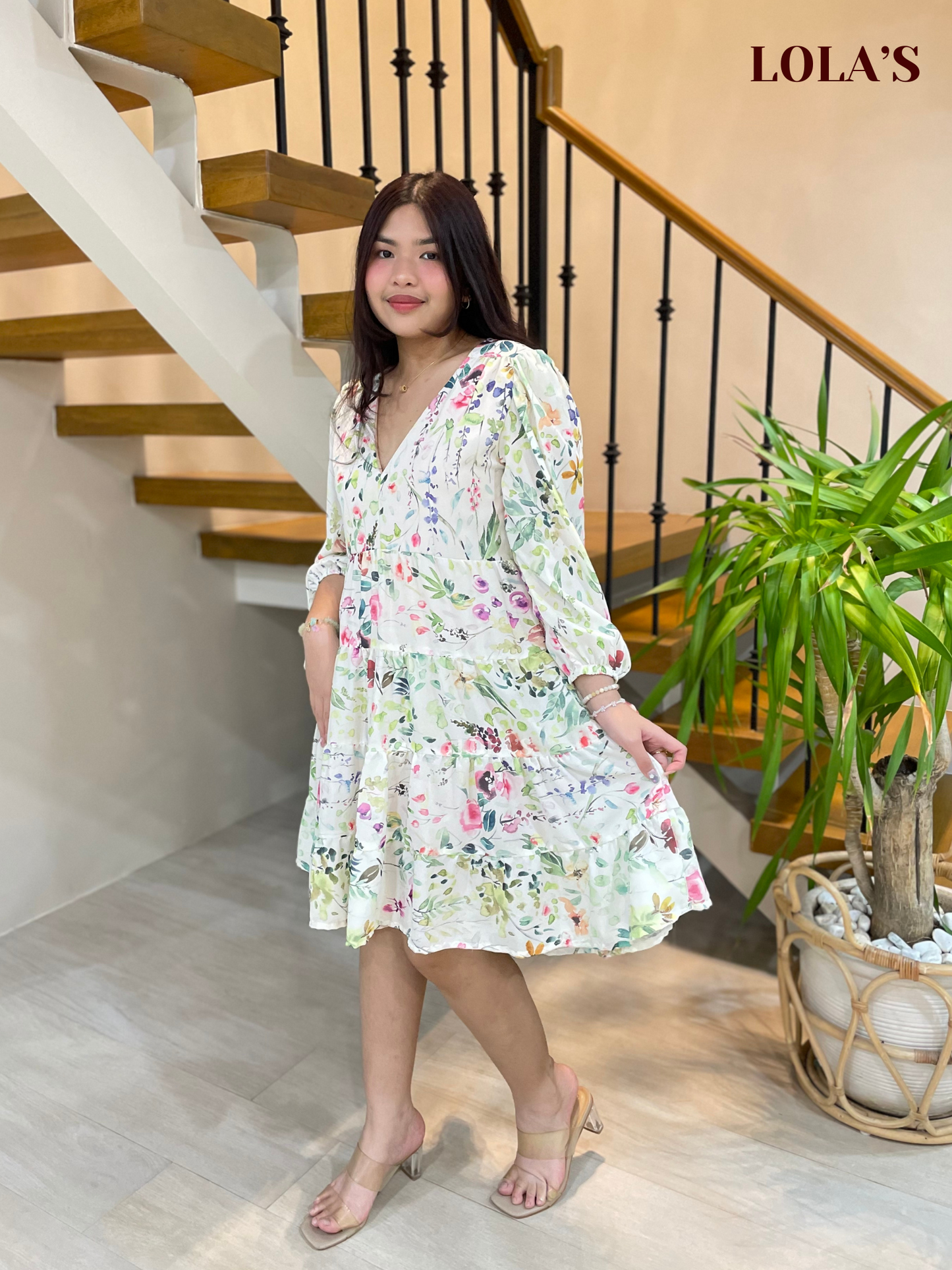 Diana Dress (Soft Blooms)