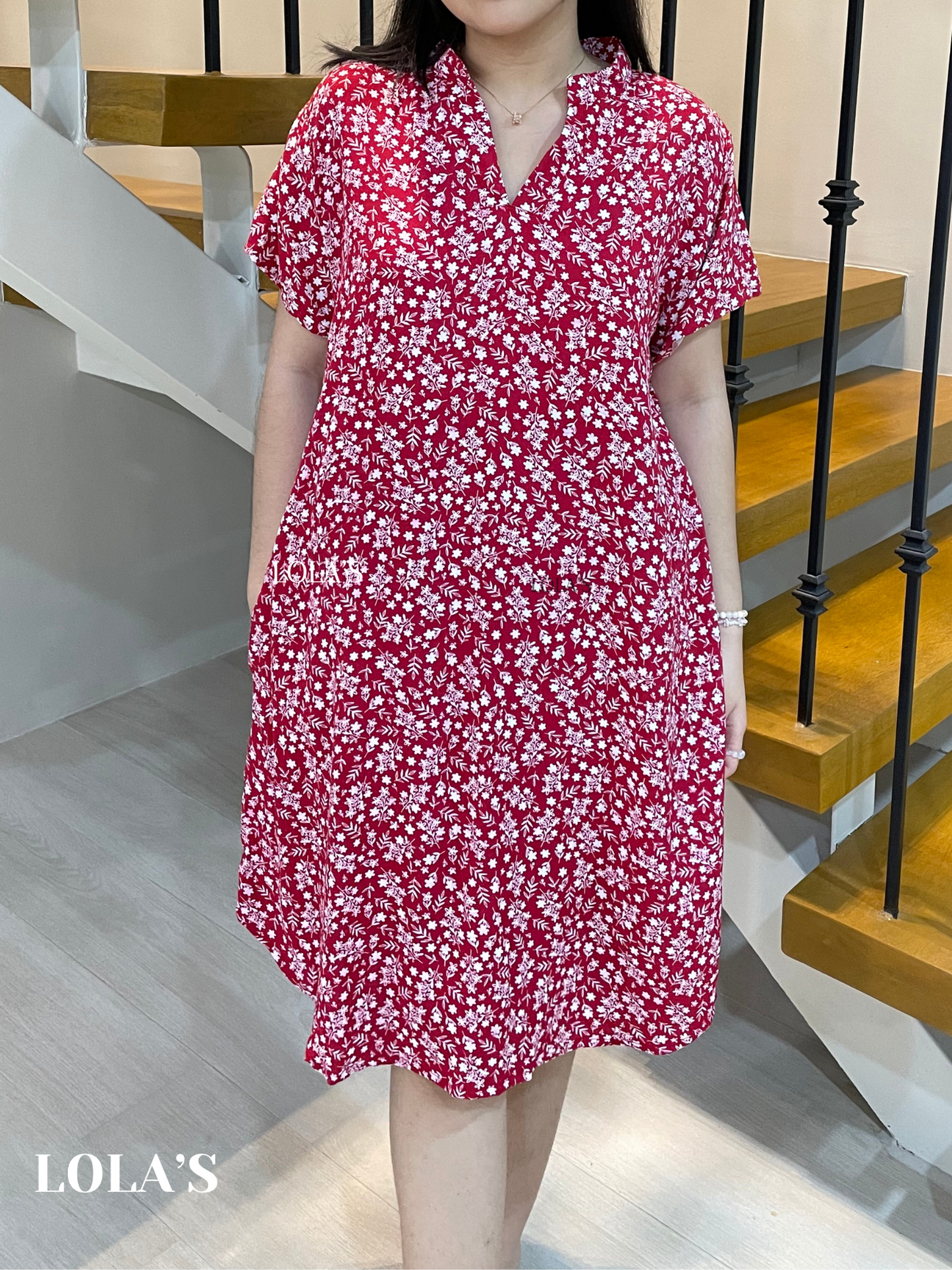 Corazon Dress (Red Floral)