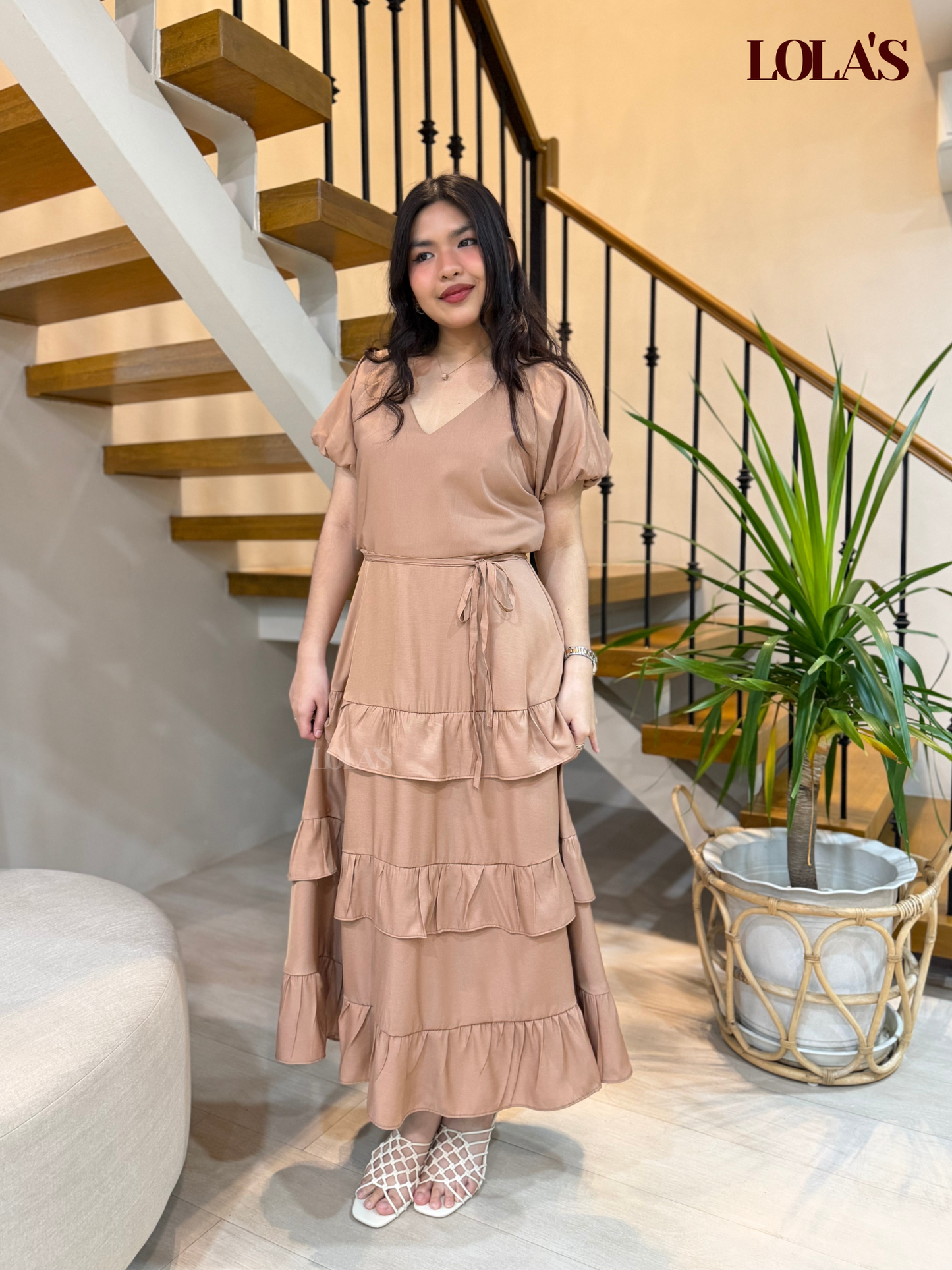 Melai Dress (Soft Brown)