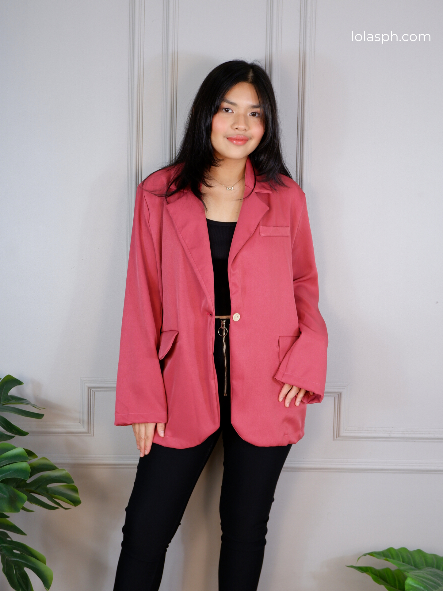 Rhys Oversized Blazer (Rouge Pink)