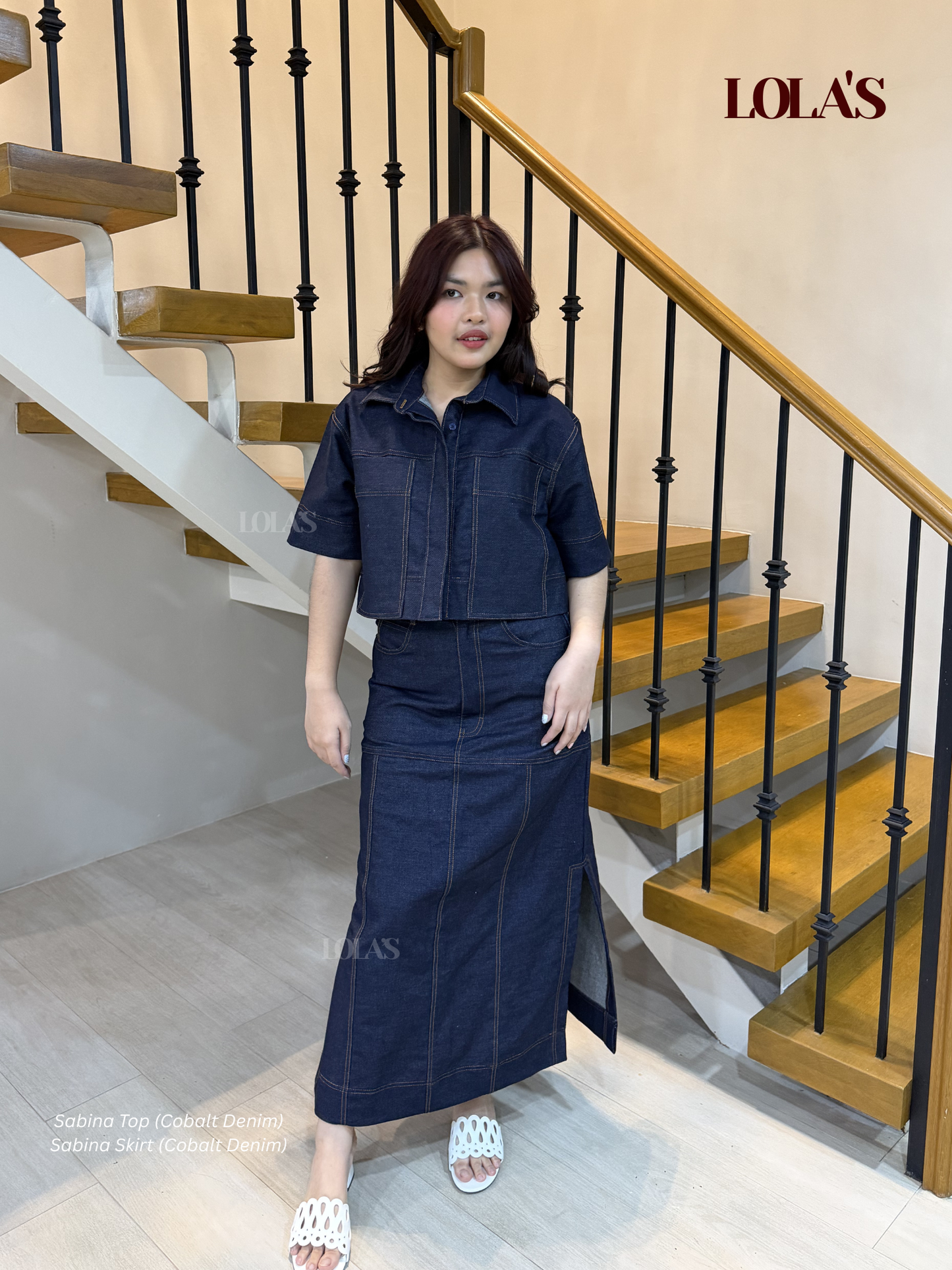 Sabina Top (Cobalt Denim)
