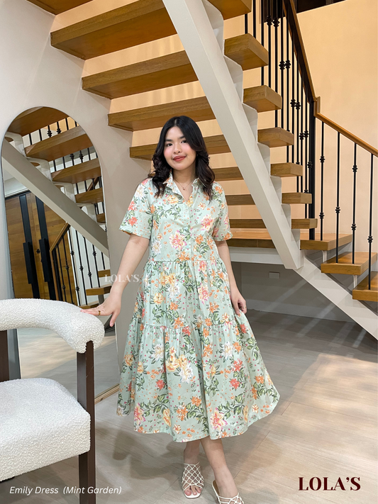 Emily Dress (Mint Garden)