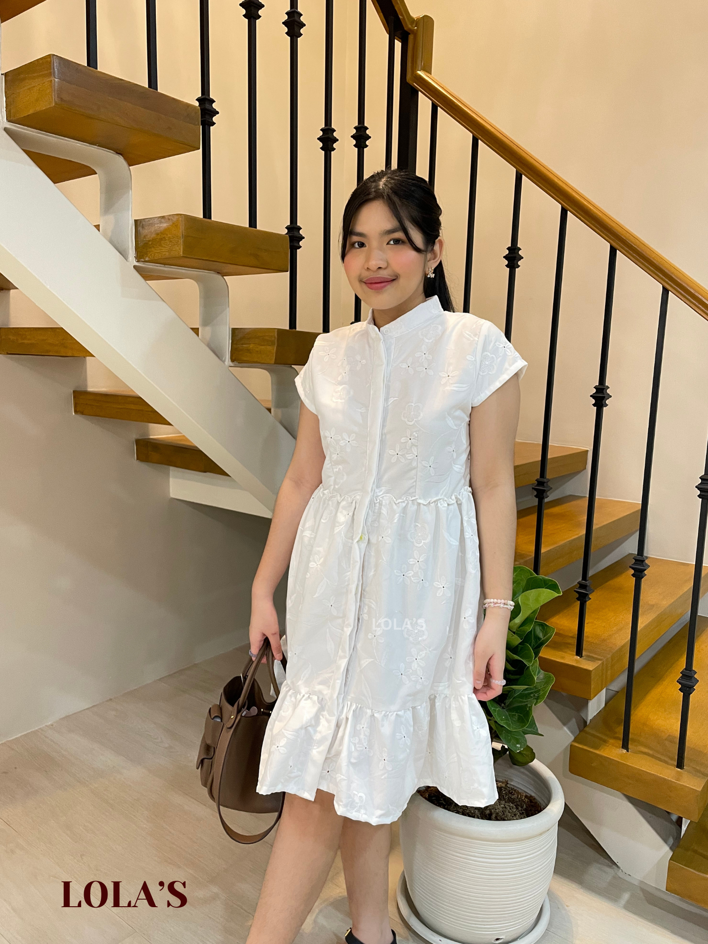 Jihyo Dress (White Eyelet)