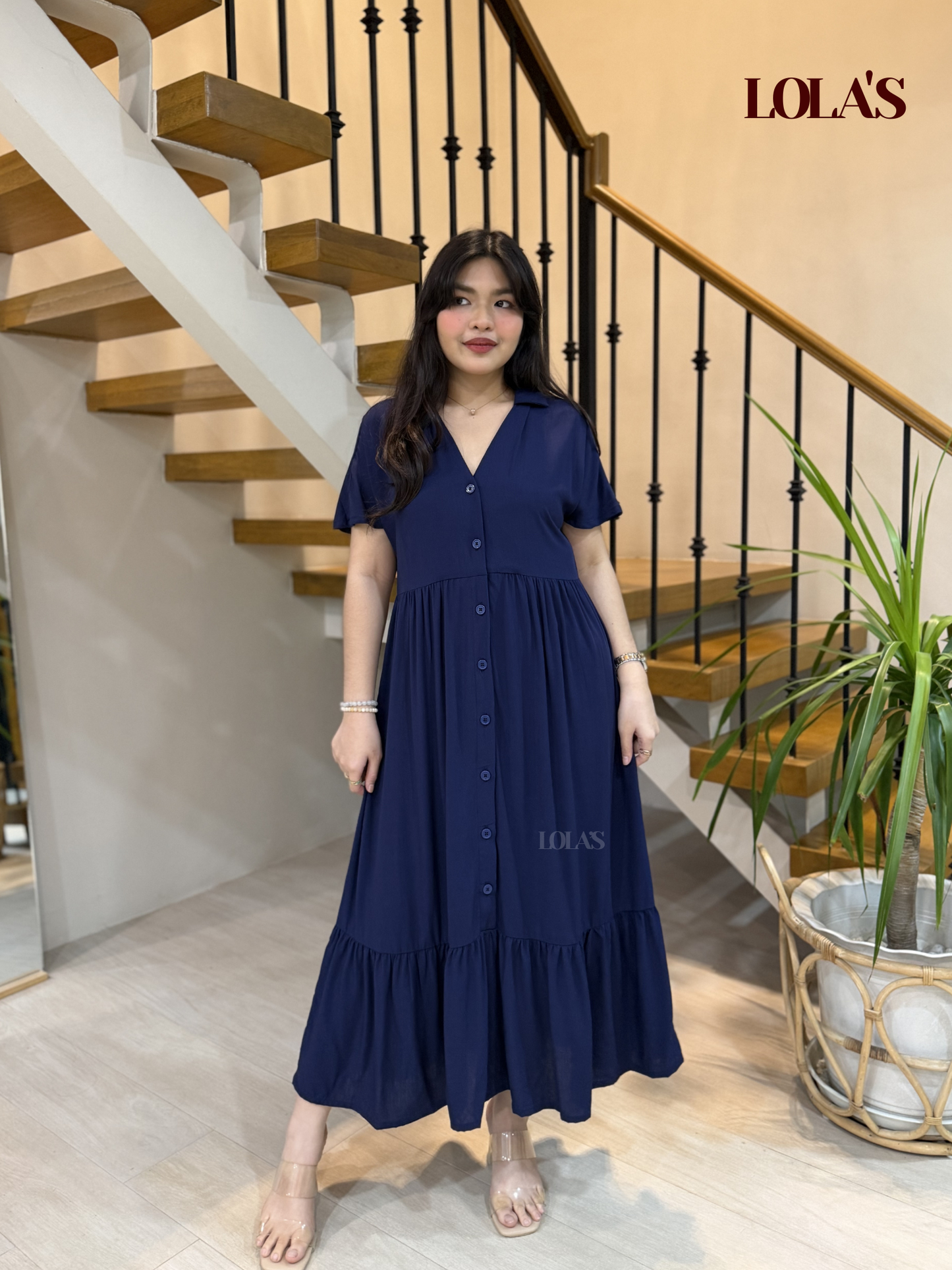 Regine Dress (Navy Blue)