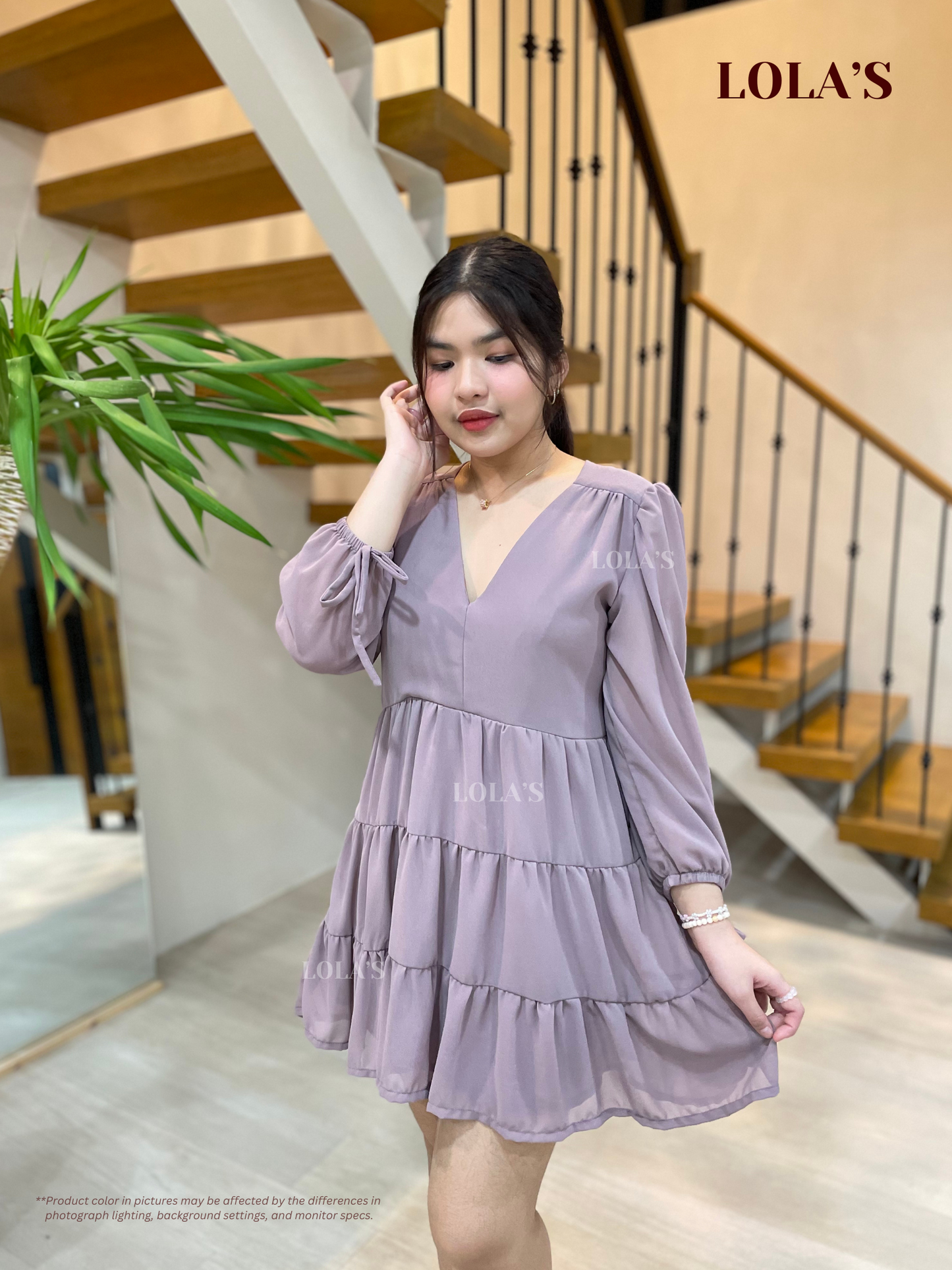 Monina Dress (Warm Taupe)