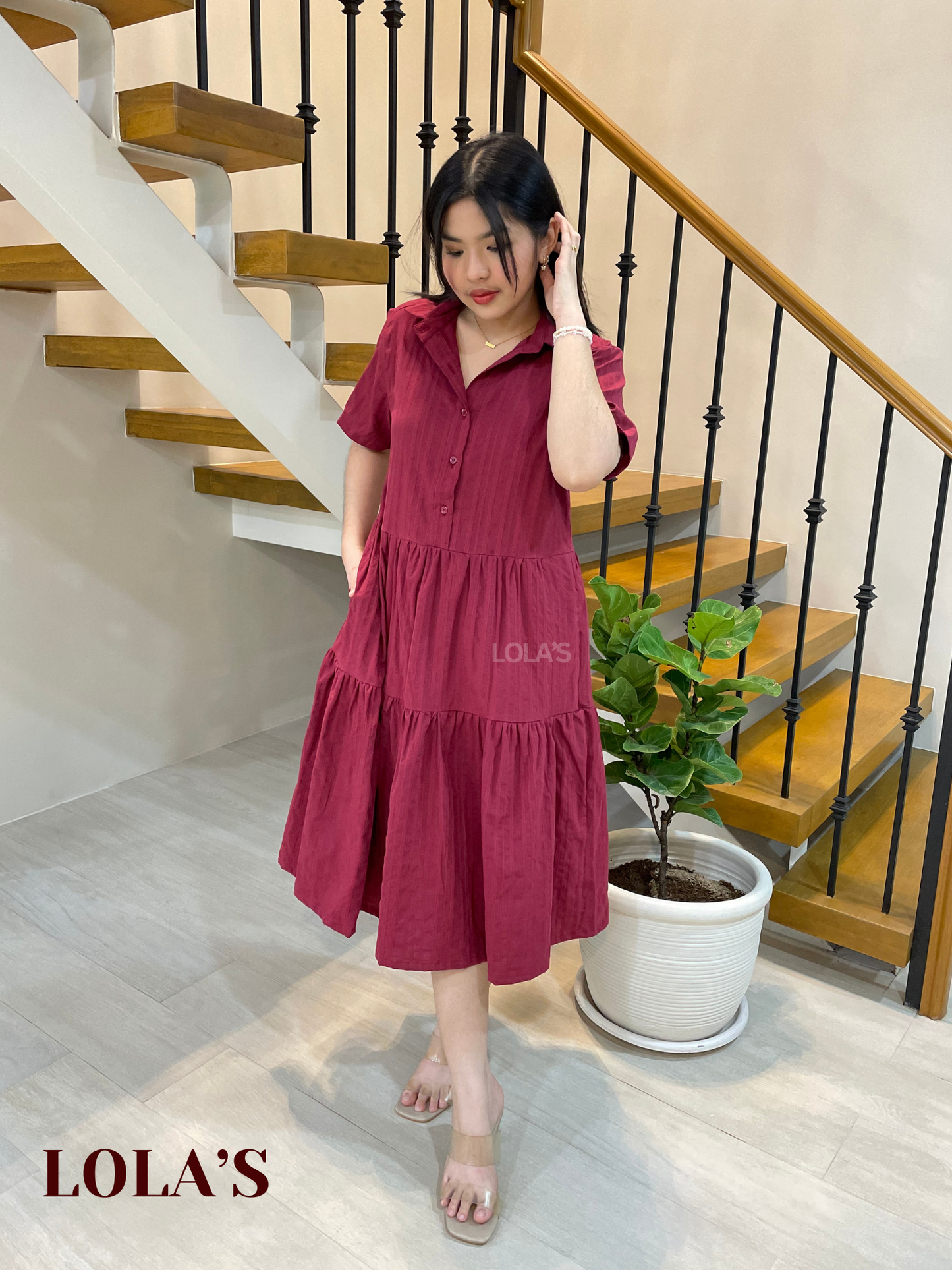 Emily Dress (Maroon)