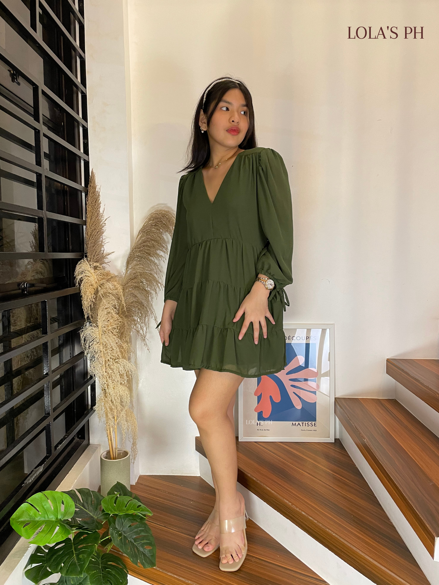 Monina Dress (Forest Green)