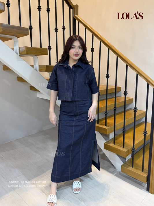 Sabina Skirt (Cobalt Denim)