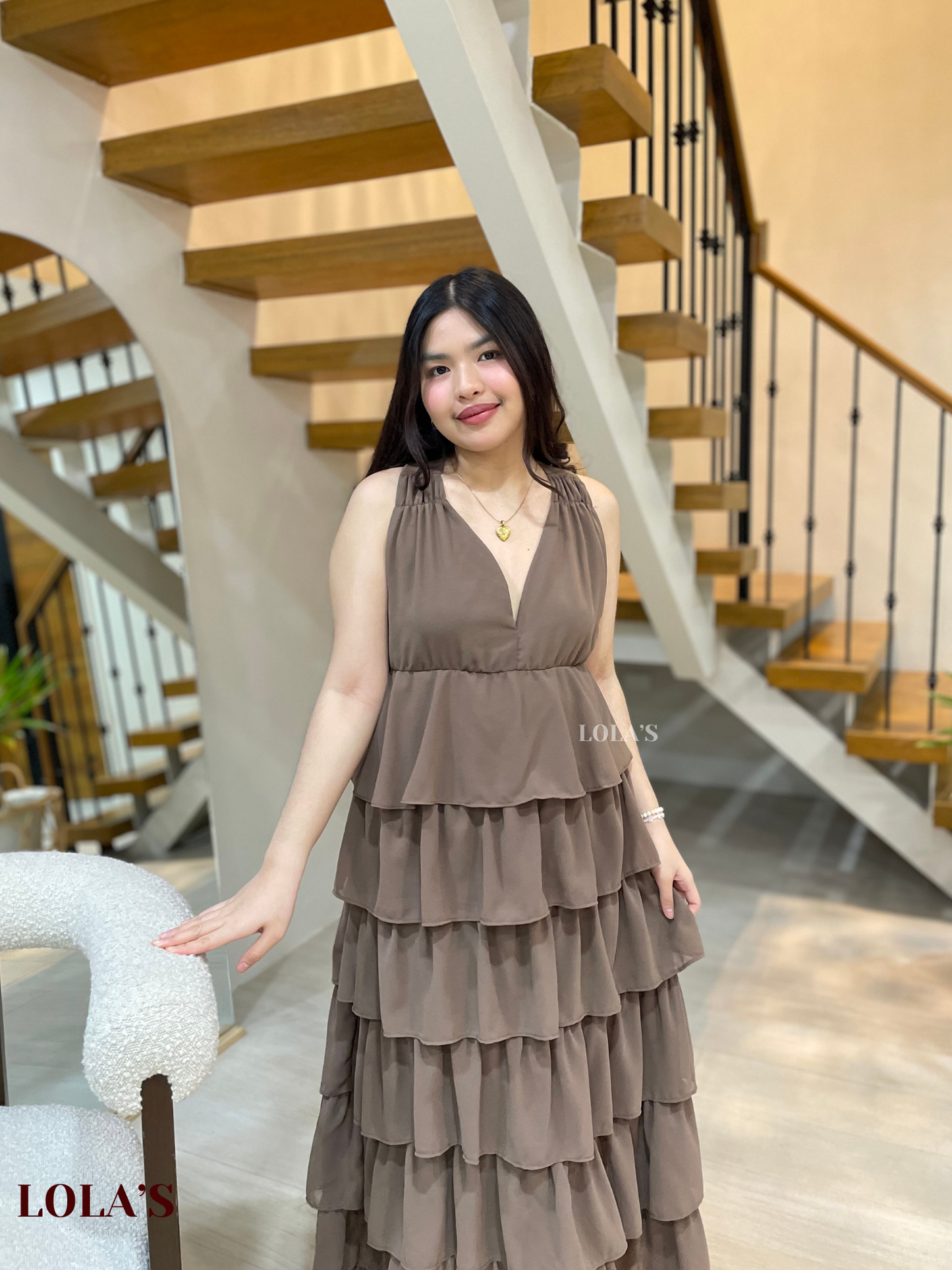 Patricia Dress (Taupe)