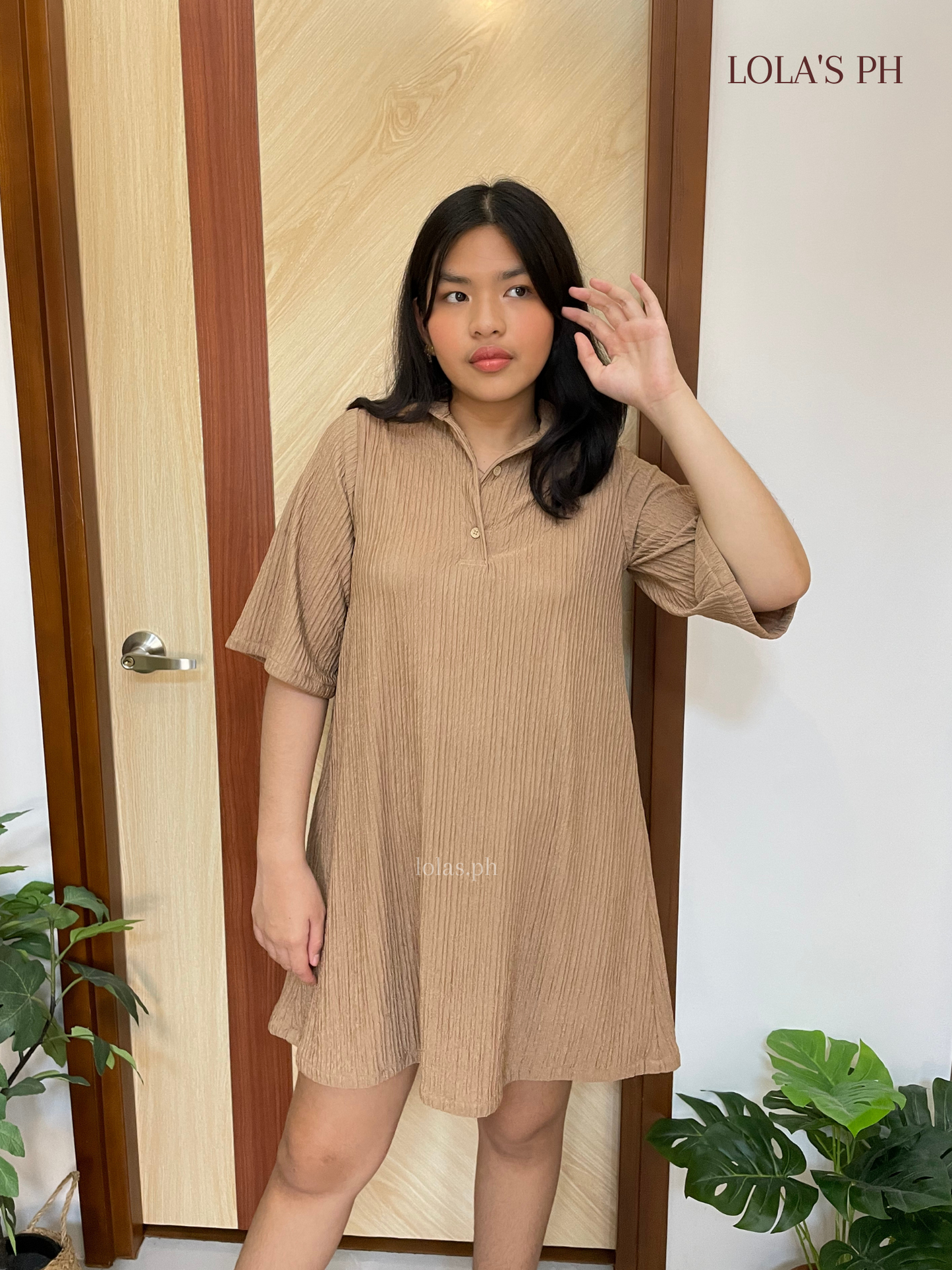 Hanni Dress (Warm Taupe)