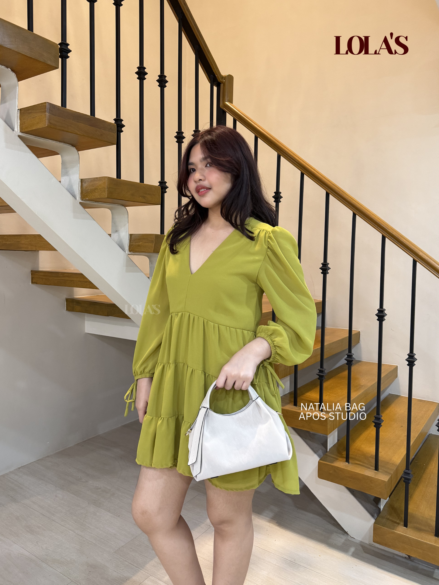 Monina Dress (Apple Green)