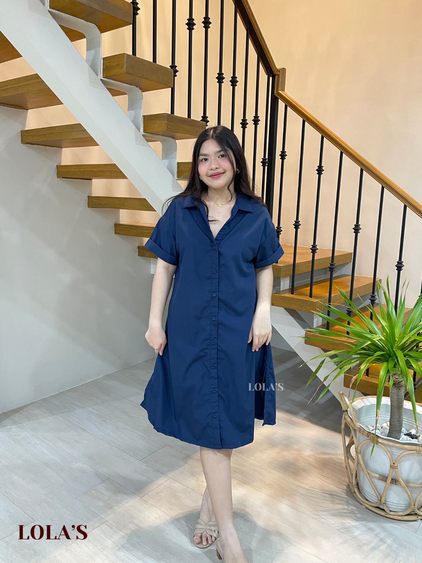 Kelsey Polo Dress (Navy Blue)