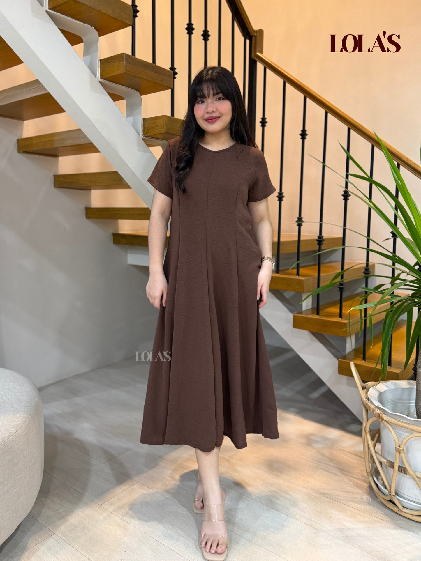 Kathleen Dress (Chocolate Brown)