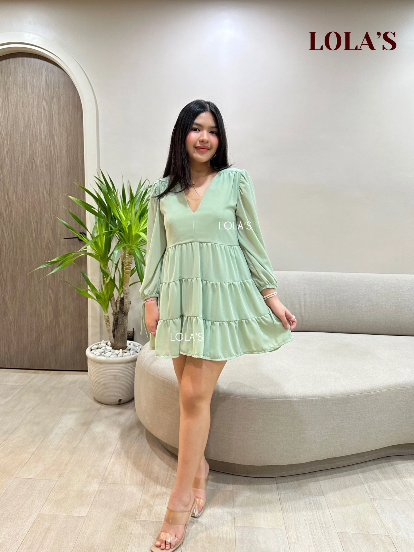 Monina Dress (Sage)