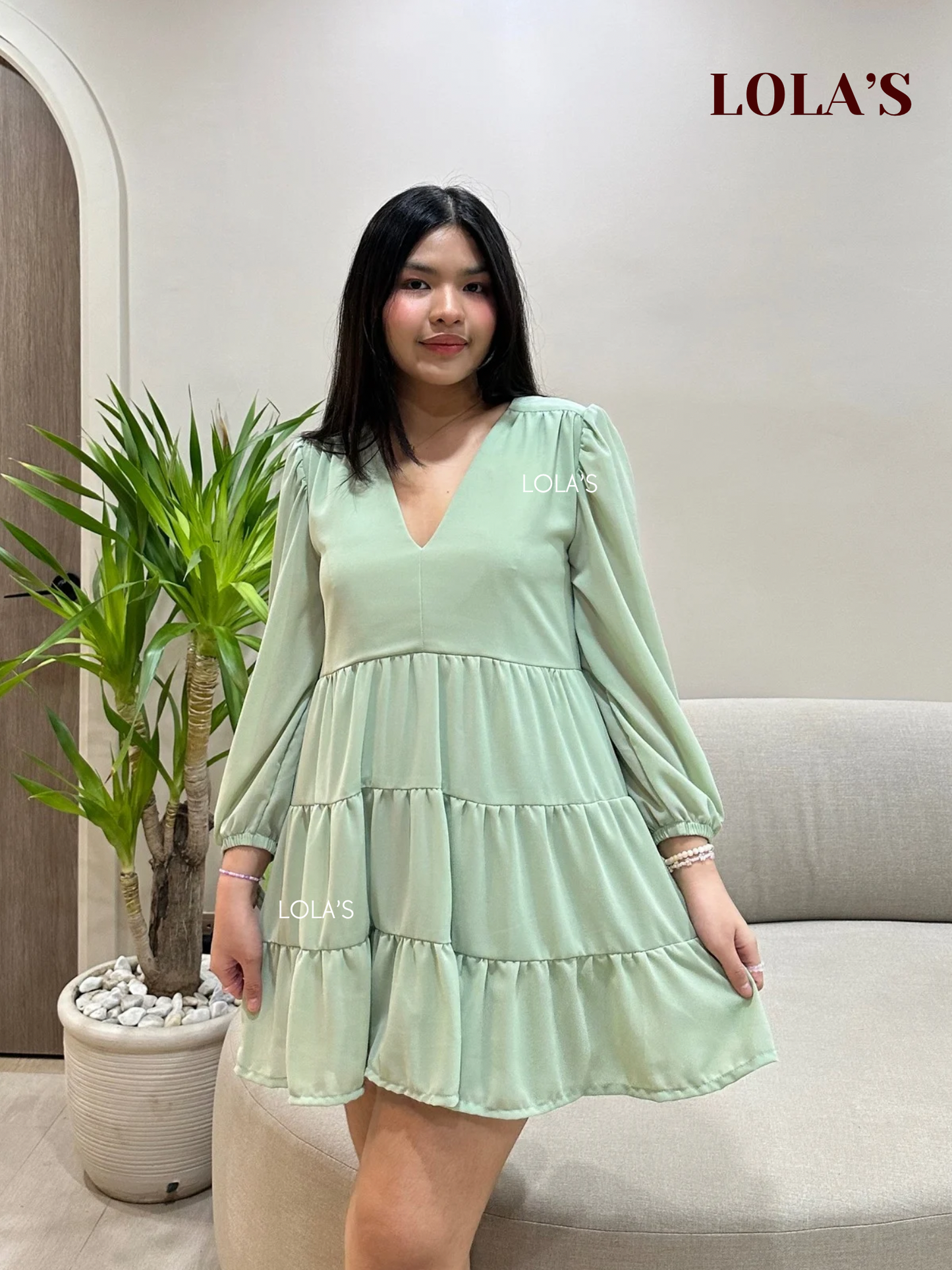 Monina Dress (Sage)