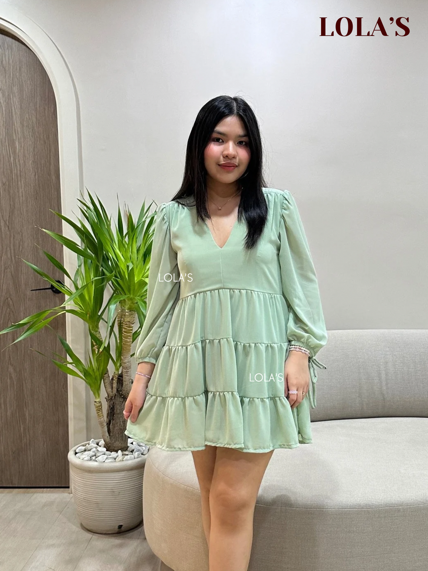 Monina Dress (Sage)