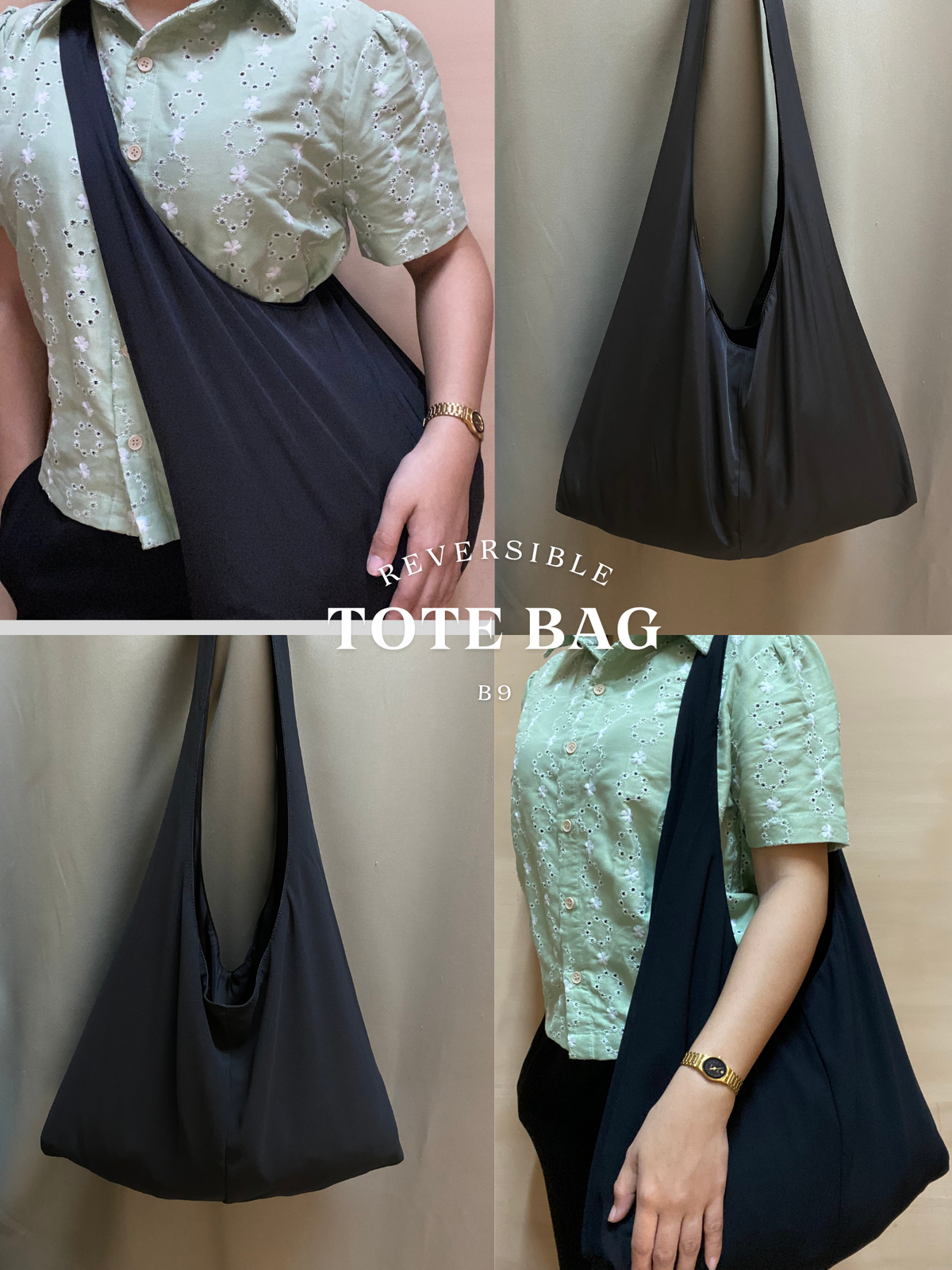 Reversible Tote Bag  (Plain | Big)