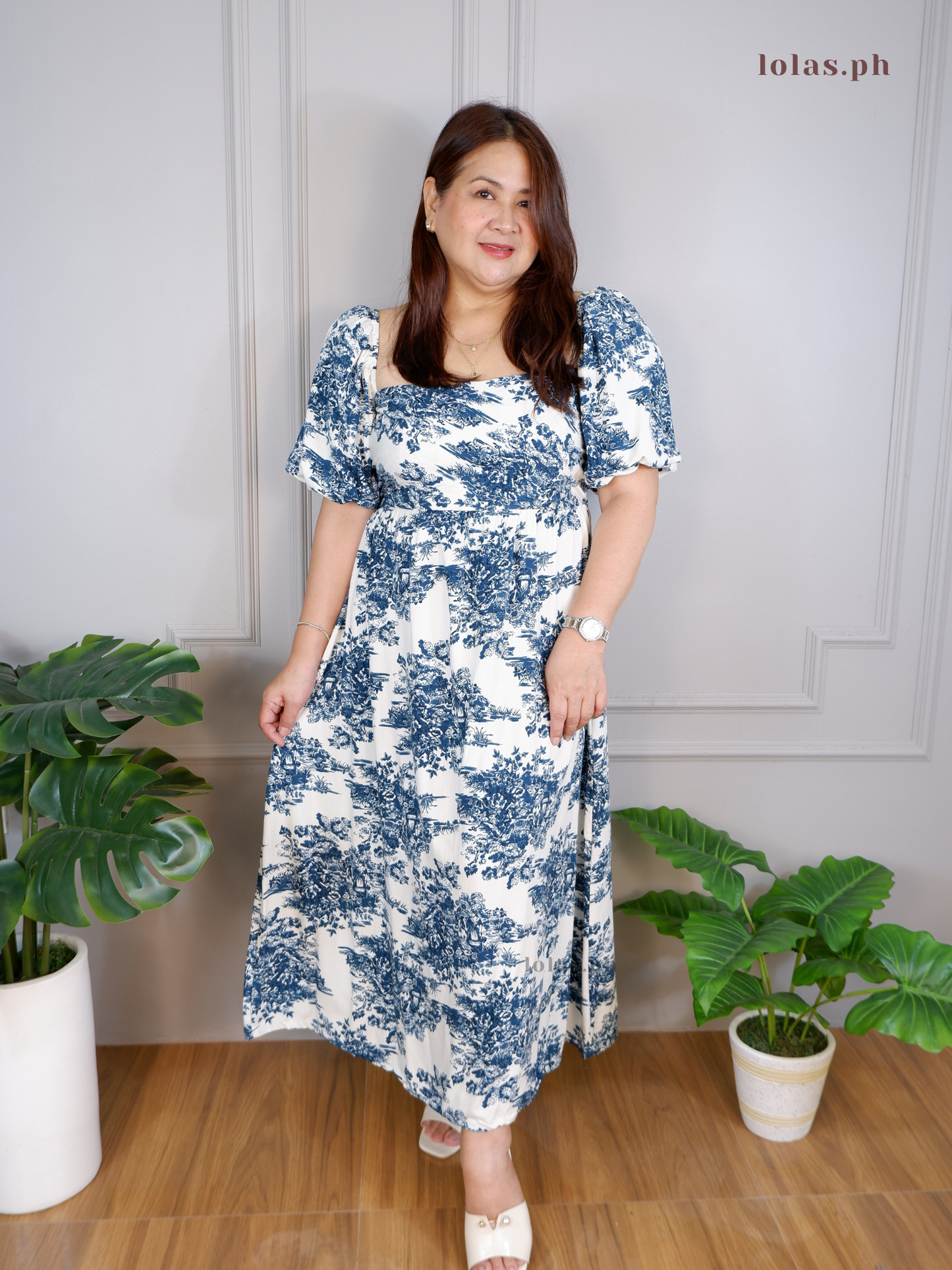 Jessica Dress (Teal Toile)