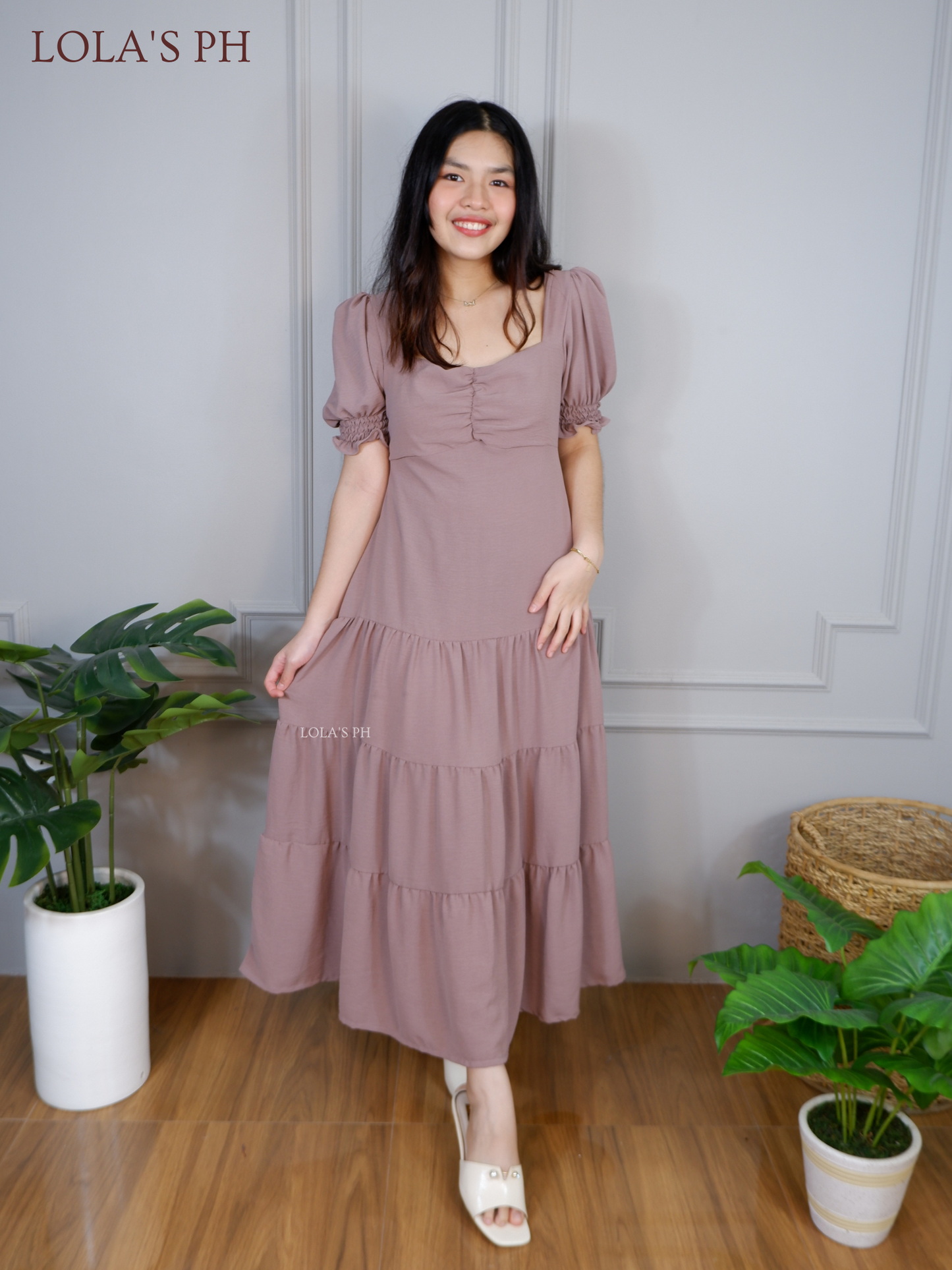 Ellie Dress (Warm Taupe)