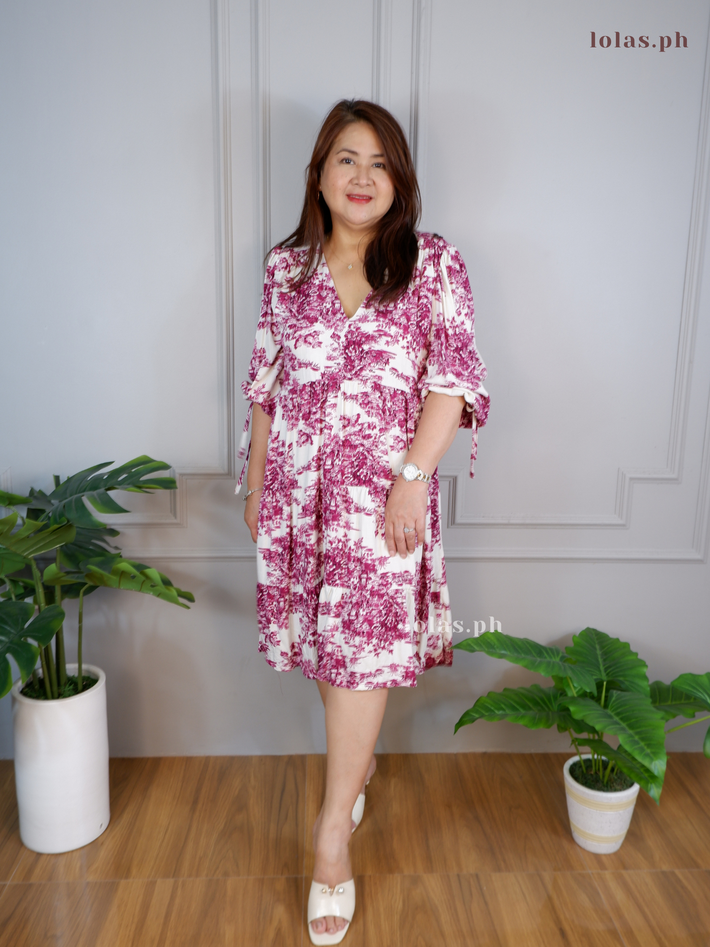 Claudia Dress (Magenta Toile)