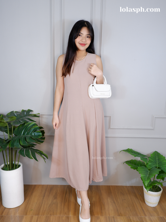 Isabelle Dress (Warm Taupe)