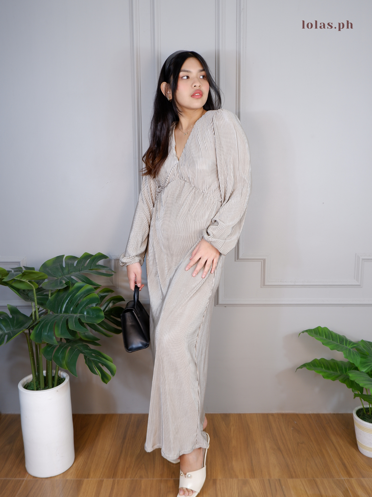 Josie Dress (Silver Taupe)