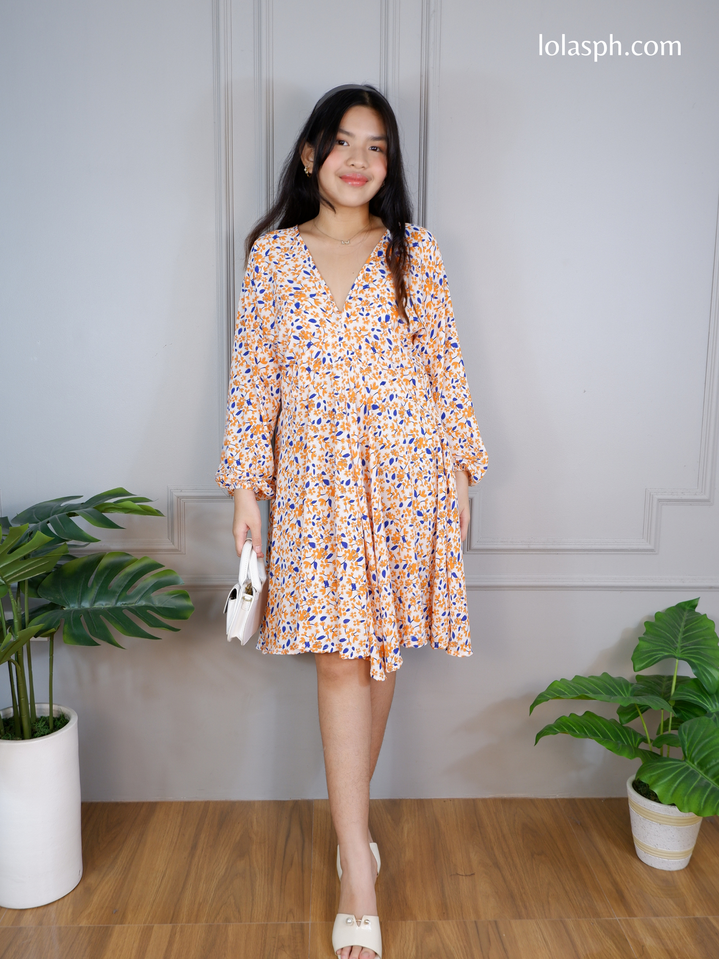 Ricci Dress (Orange Blooms)