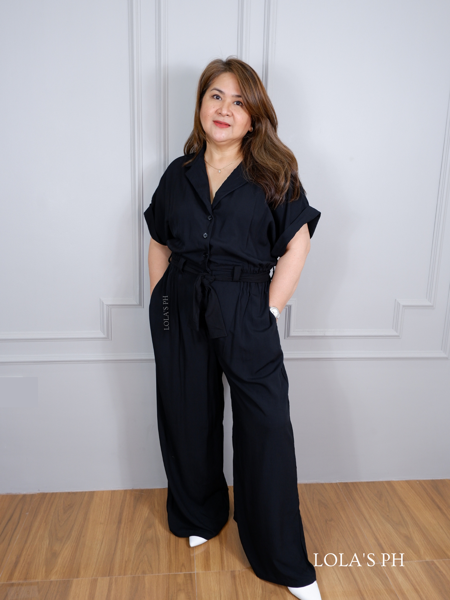 Rianne Jumpsuit (Black Soft Linen)