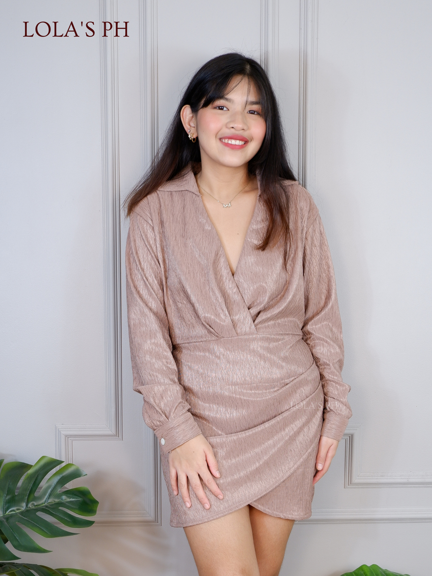 Carla Dress (Warm Taupe)